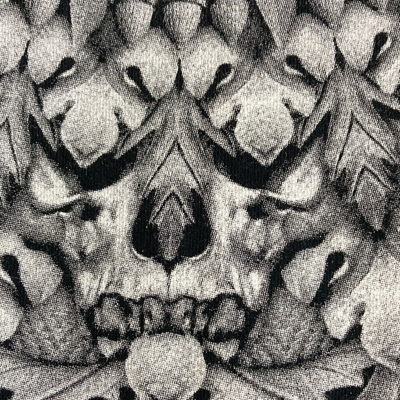 KSUBI NWT Cult Crest Skull Raglan Sleeve Sweatshirt XS Dark Princess Goth Witchy - Picture 3 of 14